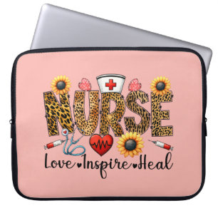 Nurse, Love, Inspire, Heal Laptop Sleeve