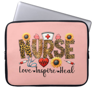 Nurse, Love, Inspire, Heal Laptop Sleeve