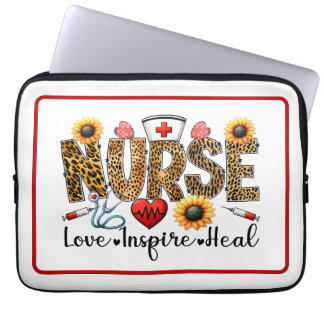 Nurse, Love, Inspire, Heal Laptop Sleeve