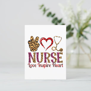 Nurse Love Inspire Heart -Motivational Nurse (2) Postcard
