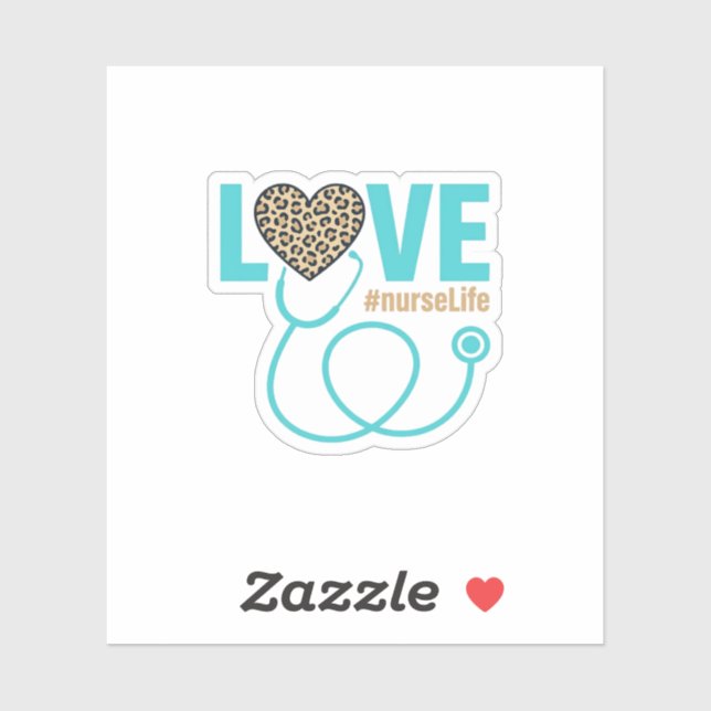 Nurse Love Leopard Stethoscope Vector Design_1 (Sheet)