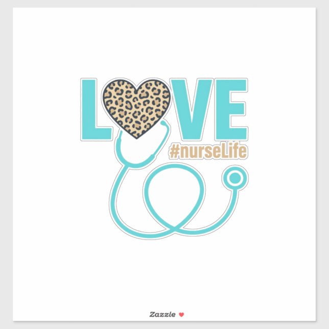 Nurse Love Leopard Stethoscope Vector Design_1 (Sheet)