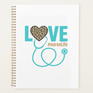 Nurse Love Leopard Stethoscope Vector Design_1 Planner