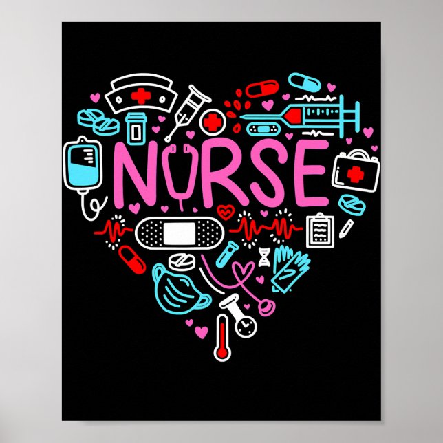 Nurse Love Nursing Student RN Life Thank You Poster (Front)