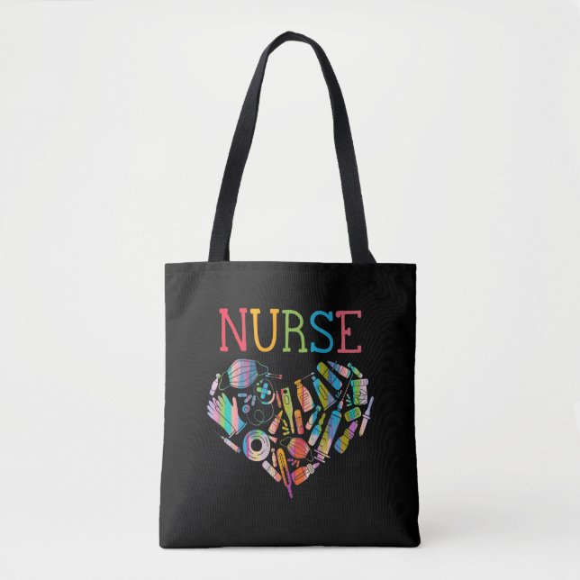 Nurse Love Nursing Student RN Life Thank You Tote Bag (Front)