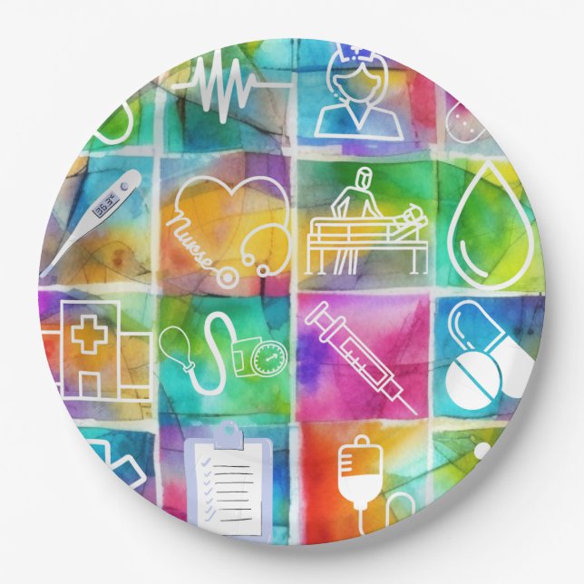 Nurse Love Paper Plate (Front)