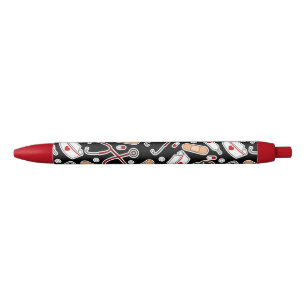 Nurse Love Print Black Ink Pen