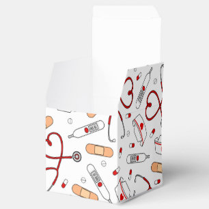Nurse Love Print White Background Favour Box