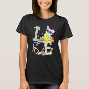 Nurse Love Stethoscope Scrub Life Nurse Bunny Egg  T-Shirt