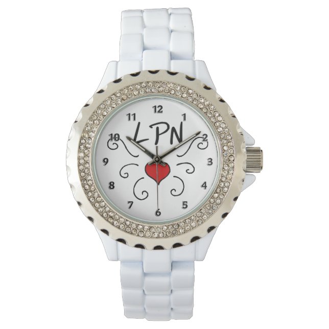 Nurse LPN Love Tattoo Watch (Front)