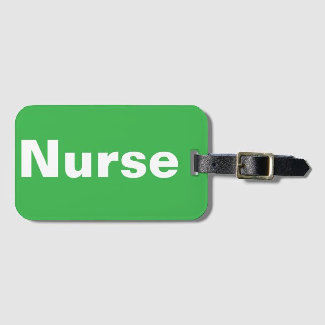 Nurse Luggage Tag (Front Horizontal)