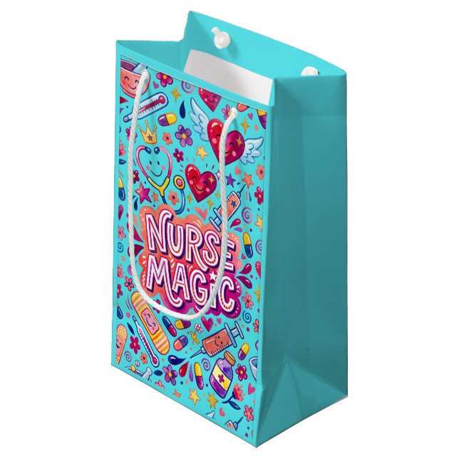 Nurse Magic Gift Paper Bag   (Front Angled)