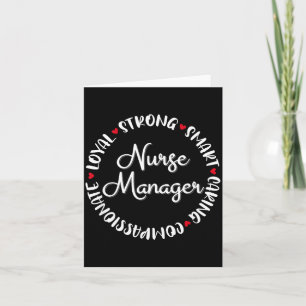 Nurse Manager Nurses Nursing Graduation Medical Lo Card