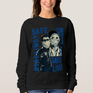 Nurse March 2022 Nurse Support Safe Staffing Save  Sweatshirt