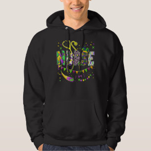 Nurse Mardi Gras Scrub Rn Icu Pacu Nicu Er Cna Hoodie