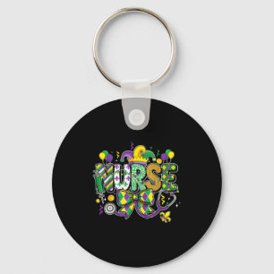 Nurse mardi gras stethoscope new orleans Nurse mar Key Ring