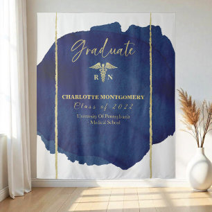 Nurse Medical Caduceus Graduatio Backdrop Tapestry