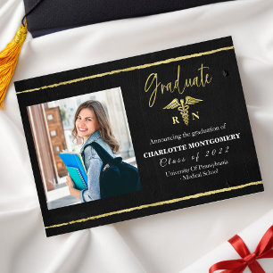 Nurse Medical Caduceus Graduation Announcement