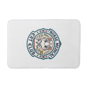 Nurse Medical Cat Funny Cat Lover Design - Nurse M Bath Mat