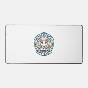 Nurse Medical Cat Funny Cat Lover Design - Nurse M Desk Mat