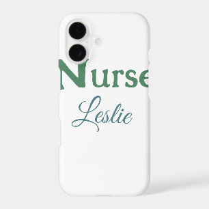 Nurse medical doctor add name text green blue sipl