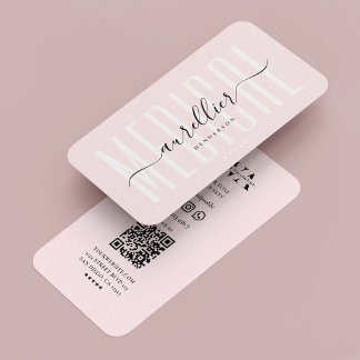Nurse Medical Doctor Aesthetic Pink Modern Business Card