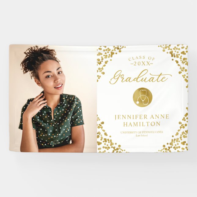 Nurse Medical Graduation Stethoscope Banner (Horizontal)