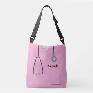 Nurse Medical Scrubs Pink AOPMCB Crossbody Bag