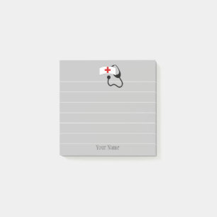 Nurse Medical Stethoscope With Lines Personalised Post-it Notes