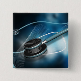 Nurse Medical Stethoscopes 15 Cm Square Badge