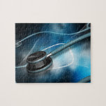 Nurse Medical Stethoscopes Jigsaw Puzzle<br><div class="desc">Nurses medical stethoscopes are symbols of nursing,  heart and healthcare.</div>