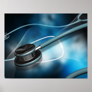 Nurse Medical Stethoscopes Poster