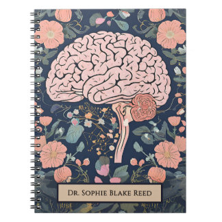 Nurse & Medical Student Custom Name Floral Boho Notebook