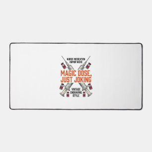 Nurse Medication Humour Witchy Dose Vintage Shirt_ Desk Mat