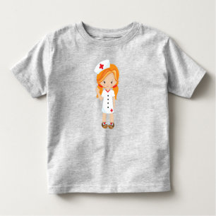 Nurse, Medicine, Doctor, Cute Girl, Orange Hair Toddler T-Shirt