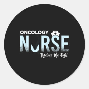 Nurse- Melanoma Cancer Awareness Supporter Ribbon Classic Round Sticker