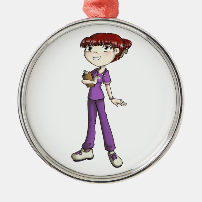 Nurse Metal Ornament (Front)