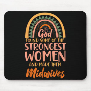 Nurse Midwife Birth Worker Faith Christian Rainbow Mouse Pad