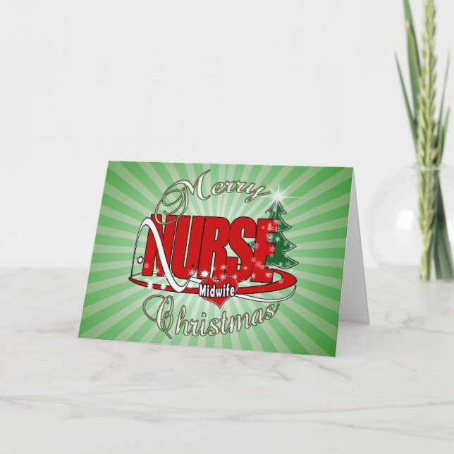 NURSE MIDWIFE CHRISTMAS HOLIDAY CARD (Front)