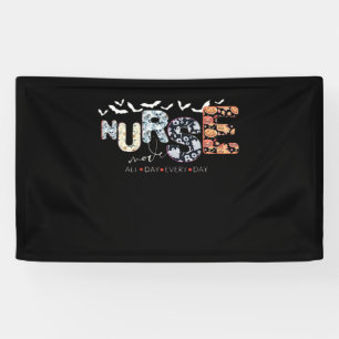 Nurse Mode All Day Every Day Halloween Design Clas Banner