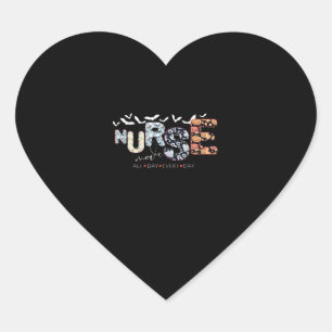 Nurse Mode All Day Every Day Halloween Design Clas Heart Sticker