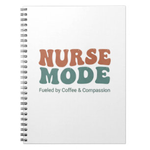 Nurse Mode Retro Wavy Typography Notebook