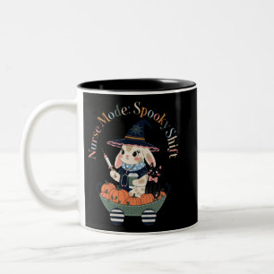 Nurse Mode Spooky Shift Two-Tone Coffee Mug
