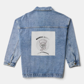 Nurse Mode Thank You Heart Stethoscope Design Denim Jacket