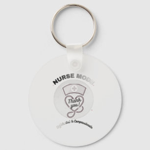 Nurse Mode Thank You Heart Stethoscope Design Key Ring