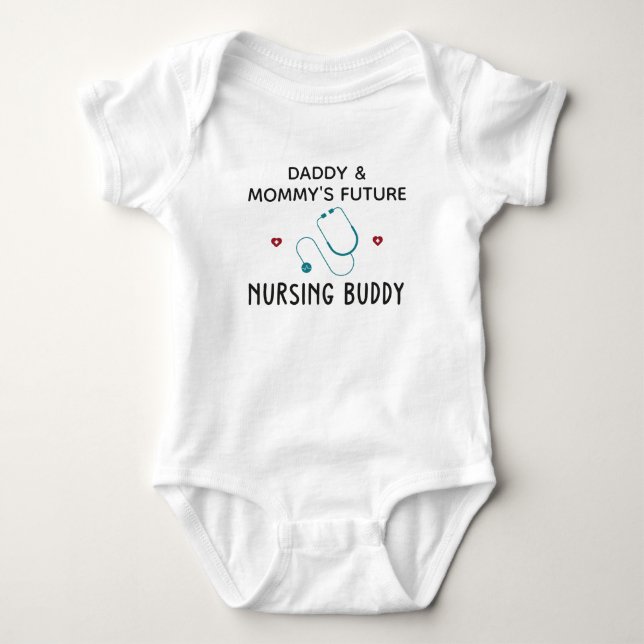 Nurse Mum - Daddy and Mummy's Future Nursing Buddy Baby Bodysuit (Front)