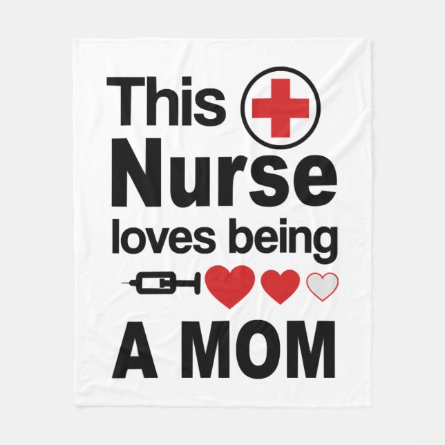 Nurse Mum Fleece Blanket (Front)