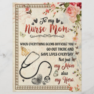 Nurse Mum Gifts Letter To My Nurse Mum Custom Letterhead
