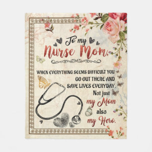 Nurse Mum Gifts Letter To My Nurse Mum Fleece Blanket
