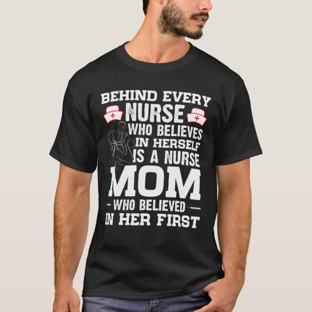 Nurse Mum Mother Funny Women Nursing RN LPN Medica T-Shirt (Front)
